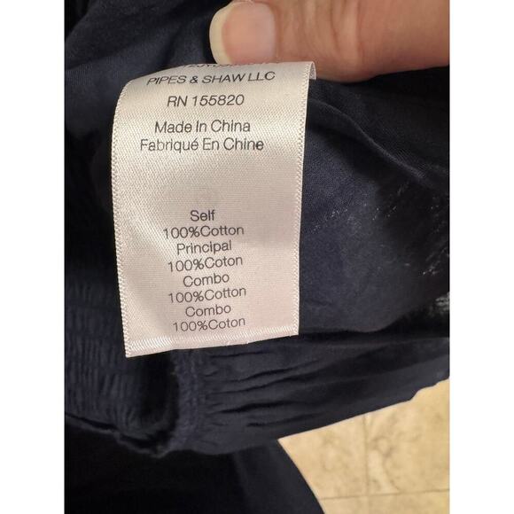 Veronica Beard Navy Blue Aberdeen Cotton Dress Size XS - Picture 6 of 9